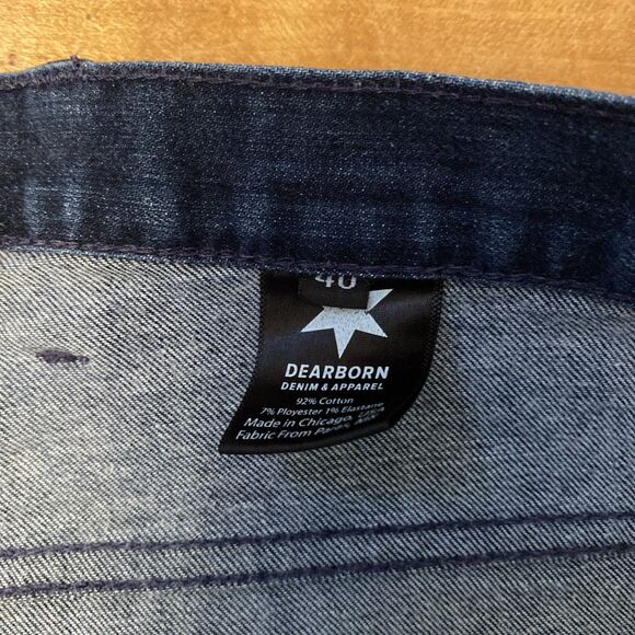 Dearborn Denim Jeans Men’s Size 40 Dark Wash Straight Leg - Picture 2 of 10